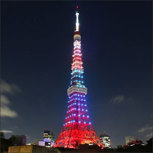 Torre de Tokyo em iluminação "Diamond Veil"
